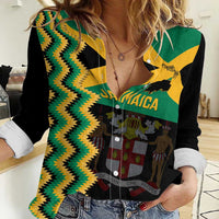 Custom Jamaica Football Women Casual Shirt Go Reggae Boyz - Wonder Print Shop