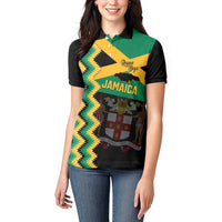 Custom Jamaica Football Women Polo Shirt Go Reggae Boyz - Wonder Print Shop