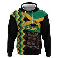 Custom Jamaica Football Zip Hoodie Go Reggae Boyz - Wonder Print Shop