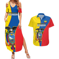 Ecuador Couples Matching Summer Maxi Dress and Hawaiian Shirt Ecuadorian Independence Day 10 August Proud - Wonder Print Shop