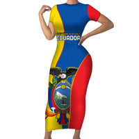 Ecuador Short Sleeve Bodycon Dress Ecuadorian Independence Day 10 August Proud - Wonder Print Shop