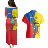 Custom Ecuador Couples Matching Puletasi Dress and Hawaiian Shirt Ecuadorian Independence Day 10 August Proud - Wonder Print Shop