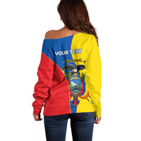 Custom Ecuador Off Shoulder Sweater Ecuadorian Independence Day 10 August Proud - Wonder Print Shop