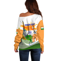 Custom India Off Shoulder Sweater Swatantra Diwas Happy Indian Independence Day - Wonder Print Shop
