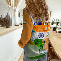 Custom India Women Casual Shirt Swatantra Diwas Happy Indian Independence Day - Wonder Print Shop