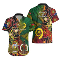 Vanuatu and Australia Hawaiian Shirt Vanuatuan Polynesian Mix Aussie Aboriginal Art - Wonder Print Shop