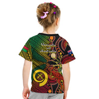 Vanuatu and Australia Kid T Shirt Vanuatuan Polynesian Mix Aussie Aboriginal Art - Wonder Print Shop