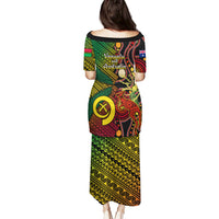 Vanuatu and Australia Puletasi Vanuatuan Polynesian Mix Aussie Aboriginal Art - Wonder Print Shop