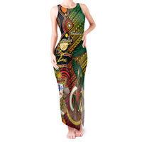 Vanuatu and Australia Tank Maxi Dress Vanuatuan Polynesian Mix Aussie Aboriginal Art - Wonder Print Shop