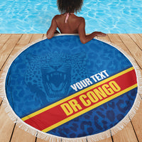 DR Congo Basketball Custom Beach Blanket 2026 Go Leopards