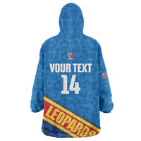 DR Congo Basketball Custom Kid Wearable Blanket Hoodie 2026 Go Leopards