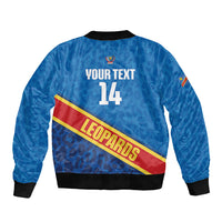 DR Congo Basketball Custom Sleeve Zip Bomber Jacket 2026 Go Leopards