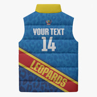 DR Congo Basketball Custom Sleeveless Puffer Jacket 2026 Go Leopards