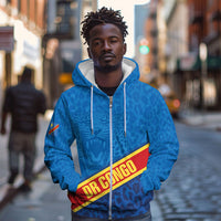 DR Congo Basketball Custom Zip Hoodie 2026 Go Leopards
