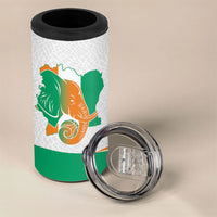 Ivory Coast Basketball Custom 4 in 1 Can Cooler Tumbler 2026 Allez Les Elephants