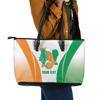Ivory Coast Basketball Custom Leather Tote Bag 2026 Allez Les Elephants