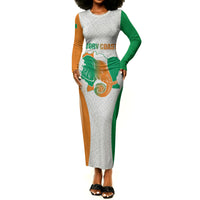 Ivory Coast Basketball Custom Long Sleeve Bodycon Dress 2026 Allez Les Elephants