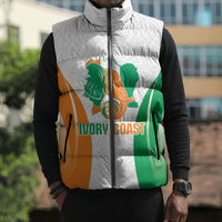 Ivory Coast Basketball Custom Sleeveless Puffer Jacket 2026 Allez Les Elephants