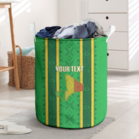 Mali Basketball Custom Laundry Basket Mud Cloth Bogolan Pattern