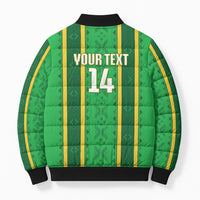 Mali Basketball Custom Bomber Puffer Jacket Mud Cloth Bogolan Pattern