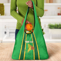 Mali Basketball Custom Grocery Bag Mud Cloth Bogolan Pattern