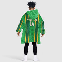 Mali Basketball Custom Kid Wearable Blanket Hoodie Mud Cloth Bogolan Pattern