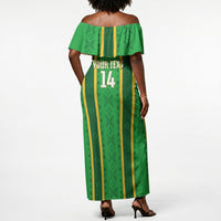 Mali Basketball Custom Off Shoulder Maxi Dress Mud Cloth Bogolan Pattern