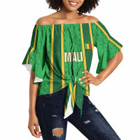 Mali Basketball Custom Off Shoulder Wrap Waist Top Mud Cloth Bogolan Pattern