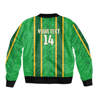Mali Basketball Custom Sleeve Zip Bomber Jacket Mud Cloth Bogolan Pattern