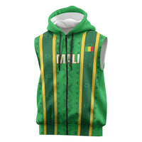 Mali Basketball Custom Sleeveless Zip Hoodie Mud Cloth Bogolan Pattern