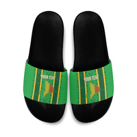 Mali Basketball Custom Slide Sandals Mud Cloth Bogolan Pattern