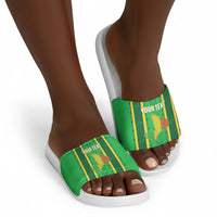 Mali Basketball Custom Slide Sandals Mud Cloth Bogolan Pattern