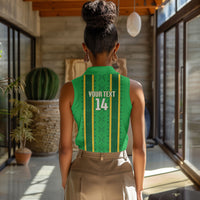 Mali Basketball Custom Women Sleeveless Polo Shirt Mud Cloth Bogolan Pattern