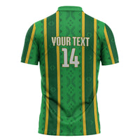 Mali Basketball Custom Zipper Polo Shirt Mud Cloth Bogolan Pattern