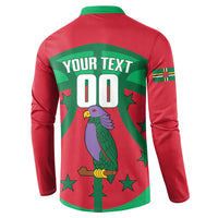 Dominica Basketball Custom Button Sweatshirt Sisserou Parrot Sporty Style