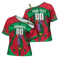 Dominica Basketball Custom Cross Shoulder Shirt Sisserou Parrot Sporty Style