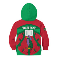 Dominica Basketball Custom Kid Hoodie Sisserou Parrot Sporty Style