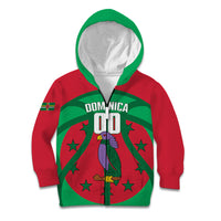Dominica Basketball Custom Kid Hoodie Sisserou Parrot Sporty Style