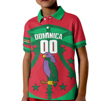 Dominica Basketball Custom Kid Polo Shirt Sisserou Parrot Sporty Style