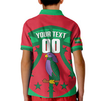 Dominica Basketball Custom Kid Polo Shirt Sisserou Parrot Sporty Style