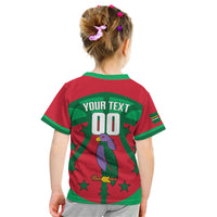 Dominica Basketball Custom Kid T Shirt Sisserou Parrot Sporty Style