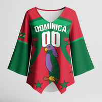 Dominica Basketball Custom Kimono Sleeve Blouse Sisserou Parrot Sporty Style