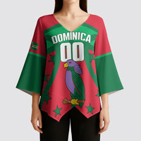 Dominica Basketball Custom Kimono Sleeve Blouse Sisserou Parrot Sporty Style