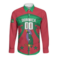 Dominica Basketball Custom Long Sleeve Button Shirt Sisserou Parrot Sporty Style