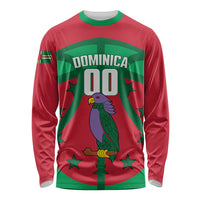 Dominica Basketball Custom Long Sleeve Shirt Sisserou Parrot Sporty Style