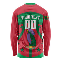 Dominica Basketball Custom Long Sleeve Shirt Sisserou Parrot Sporty Style