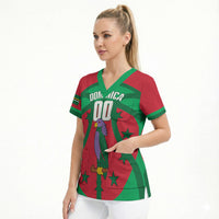 Dominica Basketball Custom Scrub Top Sisserou Parrot Sporty Style