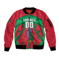 Dominica Basketball Custom Sleeve Zip Bomber Jacket Sisserou Parrot Sporty Style