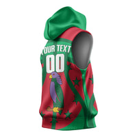Dominica Basketball Custom Sleeveless Hoodie Sisserou Parrot Sporty Style