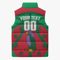 Dominica Basketball Custom Sleeveless Puffer Jacket Sisserou Parrot Sporty Style